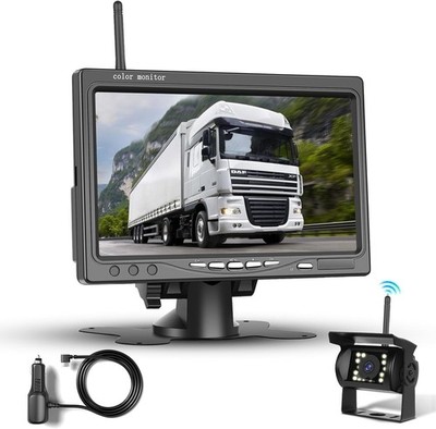 Kabelloses HD 1080P Rückfahrkamera-Set für Fahrzeuge, 7-Zoll-Monitor, , Nacht...