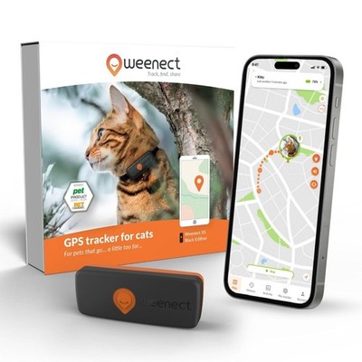 Weenect Cat XS GPS Tracker: Real-time, 5G-Ready, Long Battery, Mini, Training