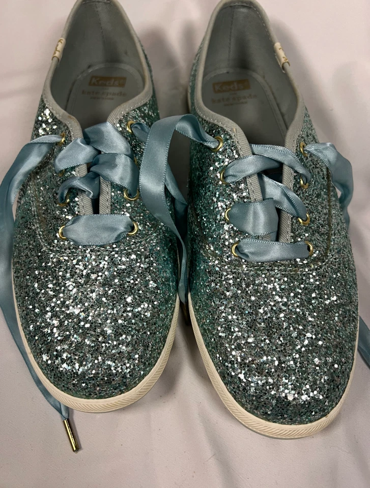 Zapatillas Kate Spade x Keds Brillo Azul Talla 8.5 - Boda Novia Algo Azul Foto 2 de 4