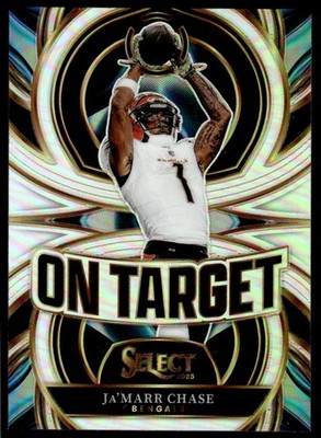 Ja'Marr Chase 2025 Panini Select #7 On Target Silver Prizm Bengals Football Card