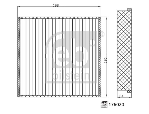 Fits FEBI 176020 MERCEDES-BENZ PKW CABIN FILTER  ⭐UK Stock⭐