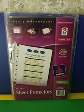 Avery Top Load Sheet Protector, Heavyweight, 5 1/2" X 8 1/2" 22 Per Pack