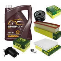 Inspektionspaket 5L Mannol Energy 5W-30 FüR Nissan Almera II Hatchback 1.5 Dci