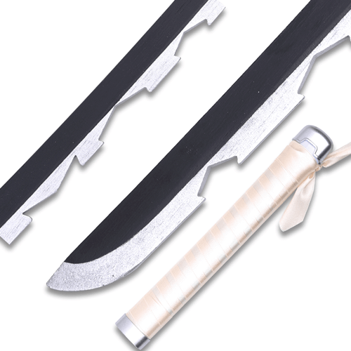 DEMON SLAYER - Inosuke Hashibira Grey Nichirin Wood Sword Katana w/Plastic Scabb - Picture 2 of 2