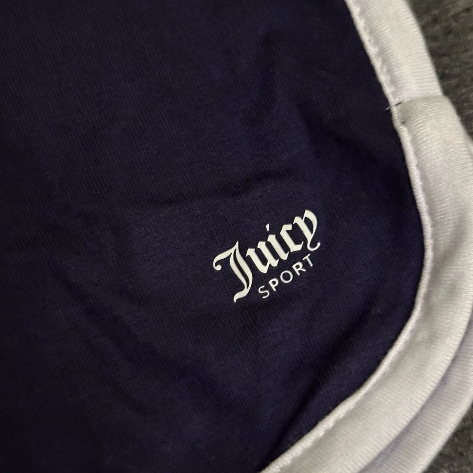 Nuevos Pantalones Cortos Juicy Couture Para Mujer Deportivos Negros Blancos a Rayas Talla XS Foto 2 de 4