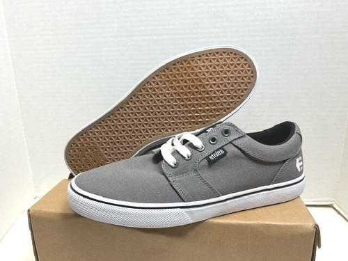 ETNIES SKATER LOW LACE-UP CANVAS SKATEBOARD SNEAKERS MEN SHOES GREY SIZE 11 NEW - 第 1/8 張圖片