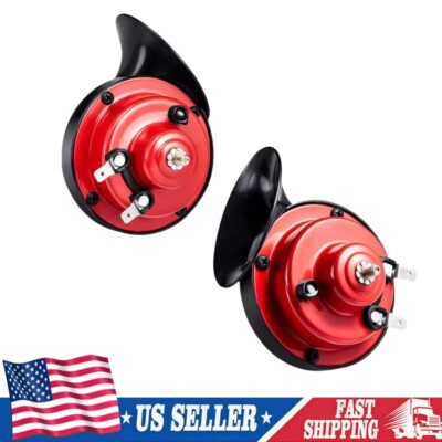12V 300DB Waterproof Super Horn 2PCS Snail Horn for Truck SUV Motorcycle Boat