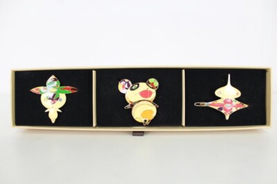LOUIS VUITTON LV Takashi Murakami Hair Pin 3 Set Multicolor