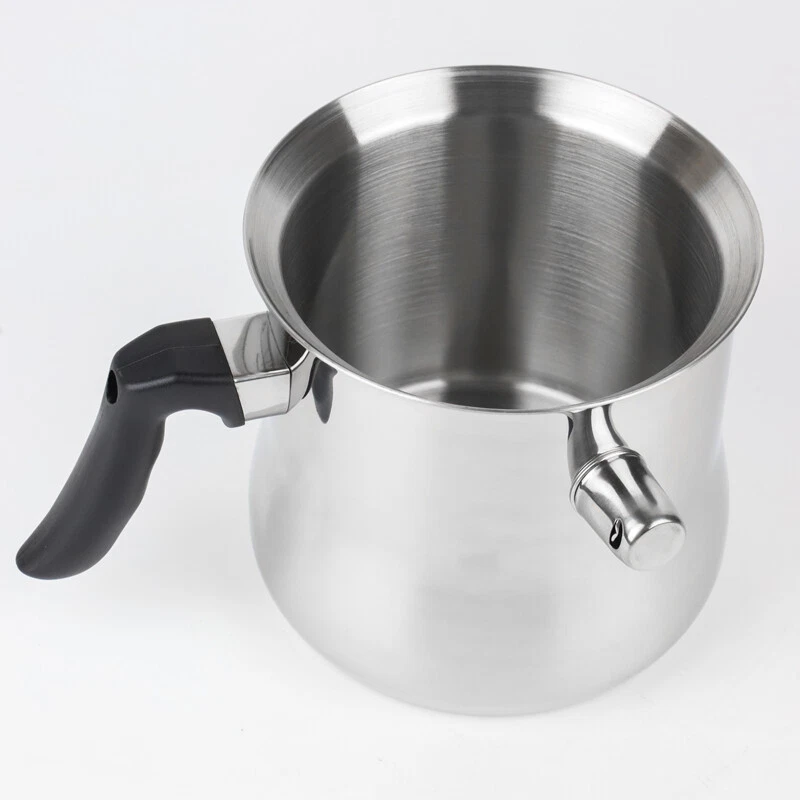 1,5L Milchtopf mit Deckel Simmertopf Edelstahl Kochtopf Wasserbad Simmerntopf - Bild 3 von 4