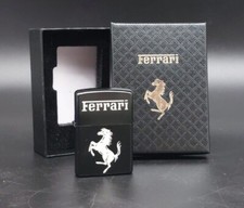 Zippo Tipo Accendino Logo Ferrari Ricaricabile Antivento a Pietrina Metallo gas