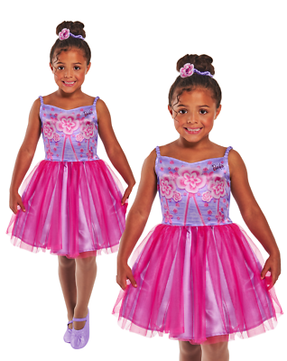 Barbie Ballerina Girls Fancy Dress Costume Dancing Barbie Outfit Kids 3-8  Years