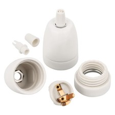 Fassung E27 Keramik Lampen Sockel Zugentlastu...