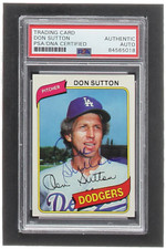 Don Sutton Signed 1980 Topps #440 (PSA)