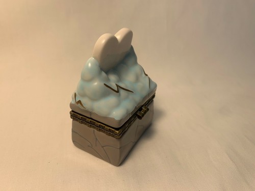 Ten Commandments Trinket Box Hinged Lid w Metal Rim + Clouds & Lightening - Picture 3 of 5