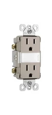 Legrand radiant 15A Tamper-Resistant Outlet w/ Night Light, Nickel NTL885TRNICC6