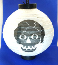 Halloween Paper Lantern LED Light Skull Hanging Lamp