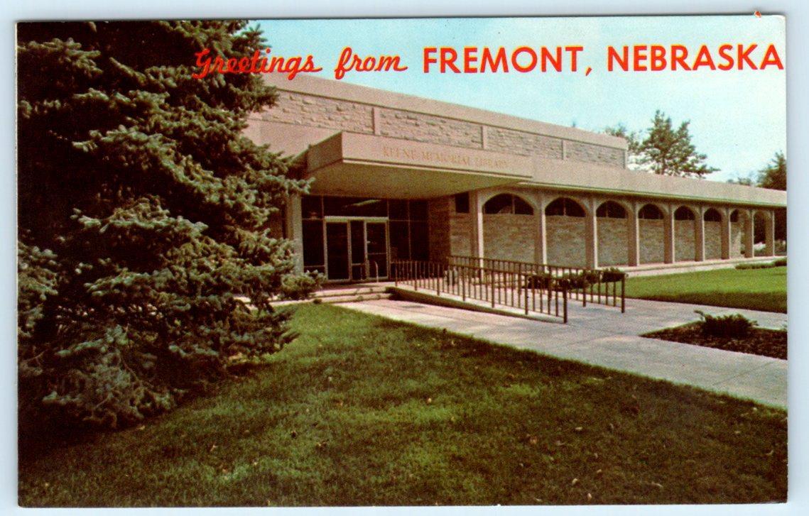 FREMONT, Nebraska NE KEENE MEMORIAL LIBRARY Dodge County 1960s70s Postcard eBay