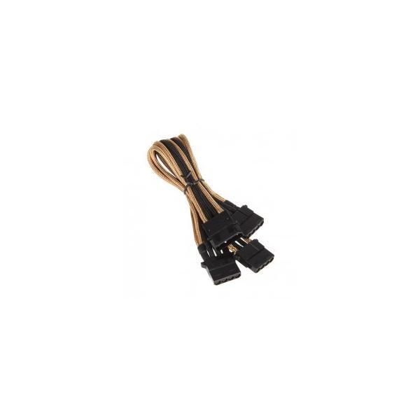 BitFenix Adattatore da Molex a 3x Molex 55cm - sleeved Nero/Oro