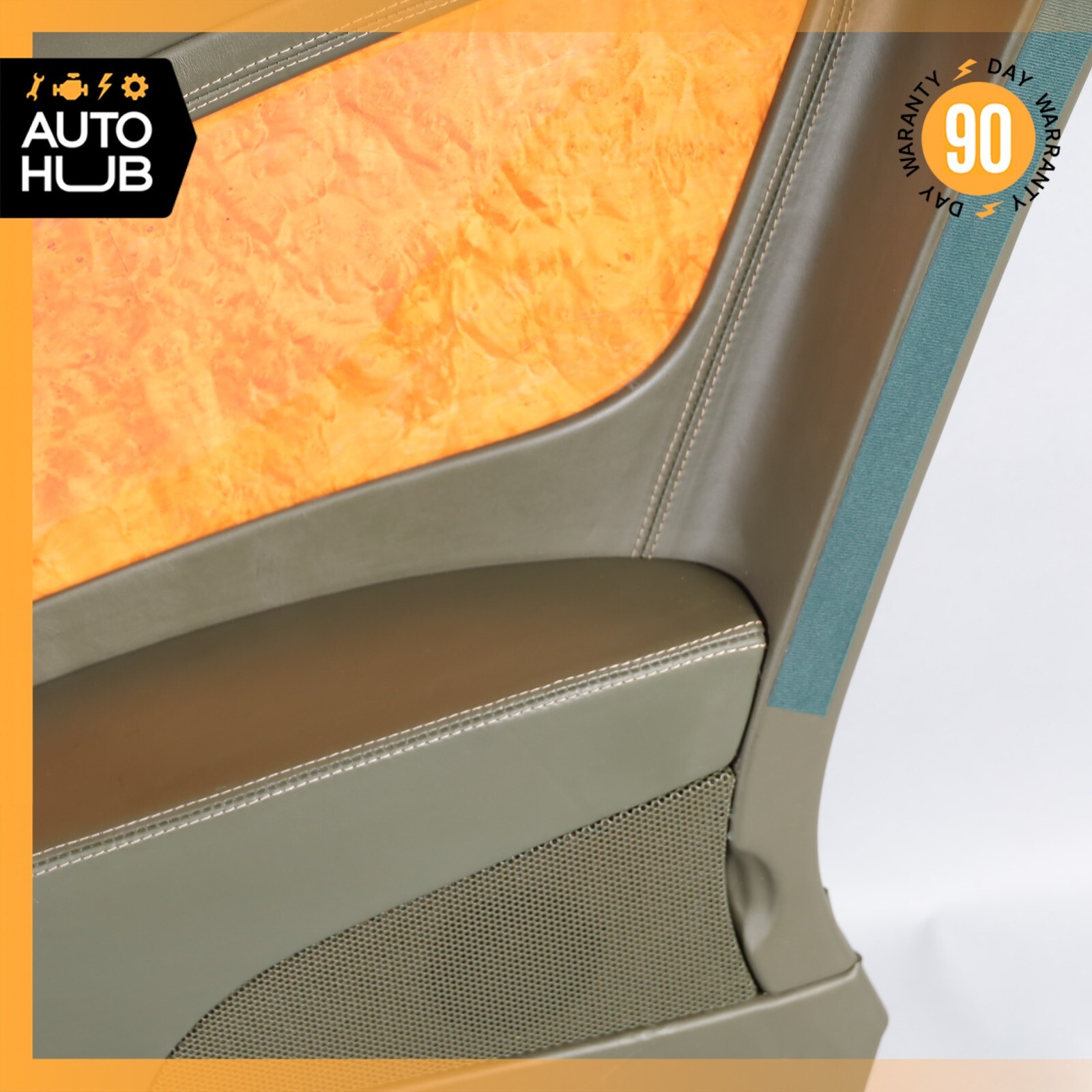 03-10 Bentley Continental GT Rear Passenger Side Interior Door Panel Green OEM