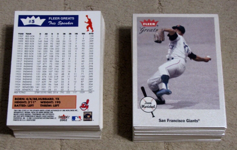 2002 Fleer Greats of the Game Baseball (Pick Choose Complete) - Image 2 of 2