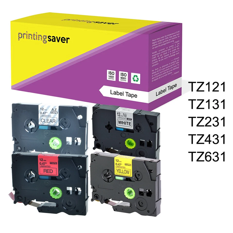 PRINTING SAVER LABEL TAPE fits BROTHER TZe 9mm 12mm fits P-TOUCH H101C PT-H101C
