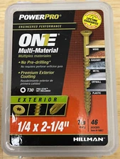 Hillman Power Pro One Multi Material 1/4X2 1/4  Screws