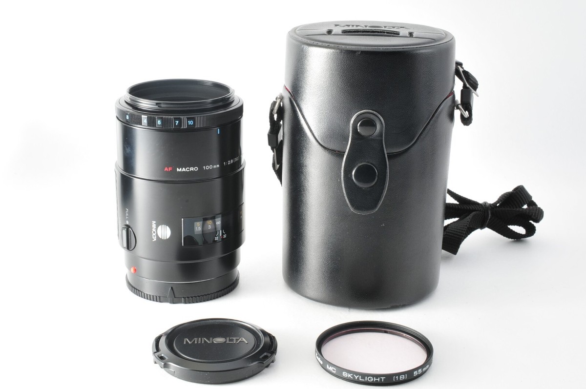 Exc+5] Minolta AF Macro100mm F/2.8 AF Lens w/Cap case from