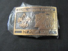 Daniel Webster Council Boy Power Team Max Silber Belt Buckle                c1  