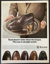 1966 Rand International Shoe Co. Scotch Shot Silver Tray Color Vintage Print Ad