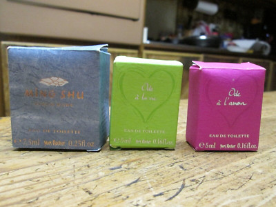 Vintage Ming SHU Fleur Splash Mini Sample, Ode A La Vie 5ml, Ode A Lamour 5ml