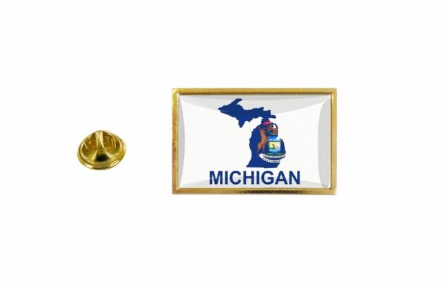Pins Pin Badge Pin's Flag Country Card USA Michigan