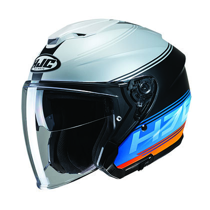 HJC i30 Vicom Open Face Helmet White/Blue/Orange XL | eBay