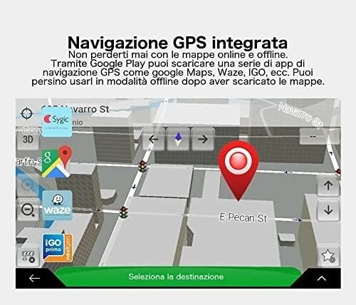 CAR TABLET  ANDROID 13 per NUOVA Fiat 500  4G RAM 64G ROM wi-fi GPS 7" CARPLAY - Immagine 2 di 4