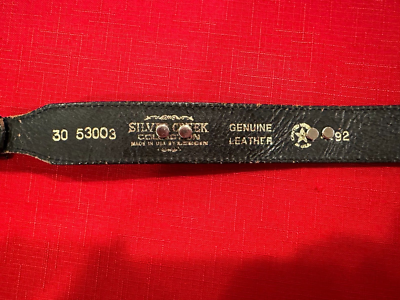 Silver Creek Collection Black Genuine Leather Belt Size 30  display picture 1