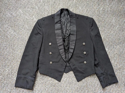 vintage MILITARY us army TUXEDO jacket black 36S uniform WWII vietnam XS