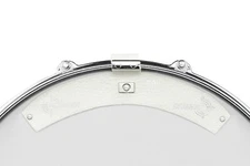 Snareweight M80 Leather Snare Drum Dampening System in White