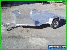 2026 Aluma MC210 New Double Motorcycle Aluminum Utility Trailer 7x12 Bike