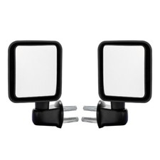 Pair Manual Mirrors Textured Black Leftright Side For 2007-2017 Jeep Wrangler