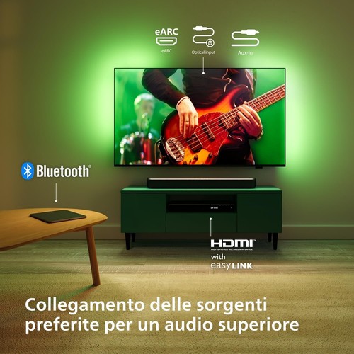 Soundbar Philips 2.0 TAB5109 2 Canali 120W DTS Virtual X Bluetooth 5.4 HDMI ARC - Imagen 11 de 19