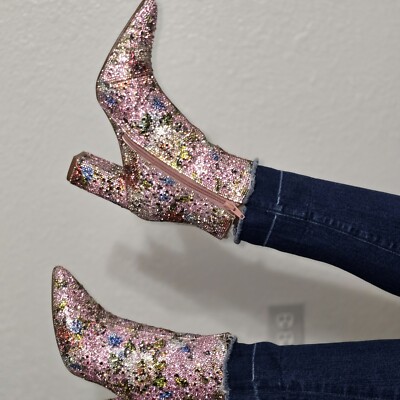 BETSEY JOHNSON CADY FLORAL DIVA RHINESTONE COWBOY