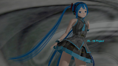 Anime work day blue hair eyes hatsune miku blender 3d Playmat Gaming Mat