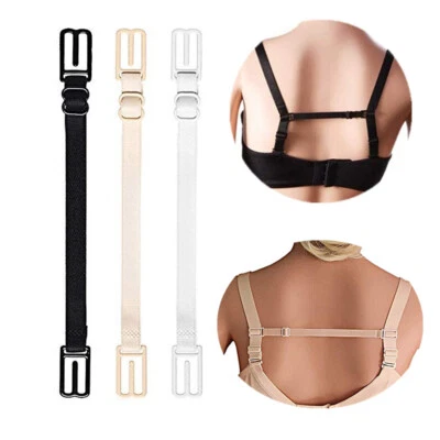 FOR WOMEN Rutschfester elastischer verstellbarer Band-BH Riemenhalter Riemen Renner Rückenclip für Damen