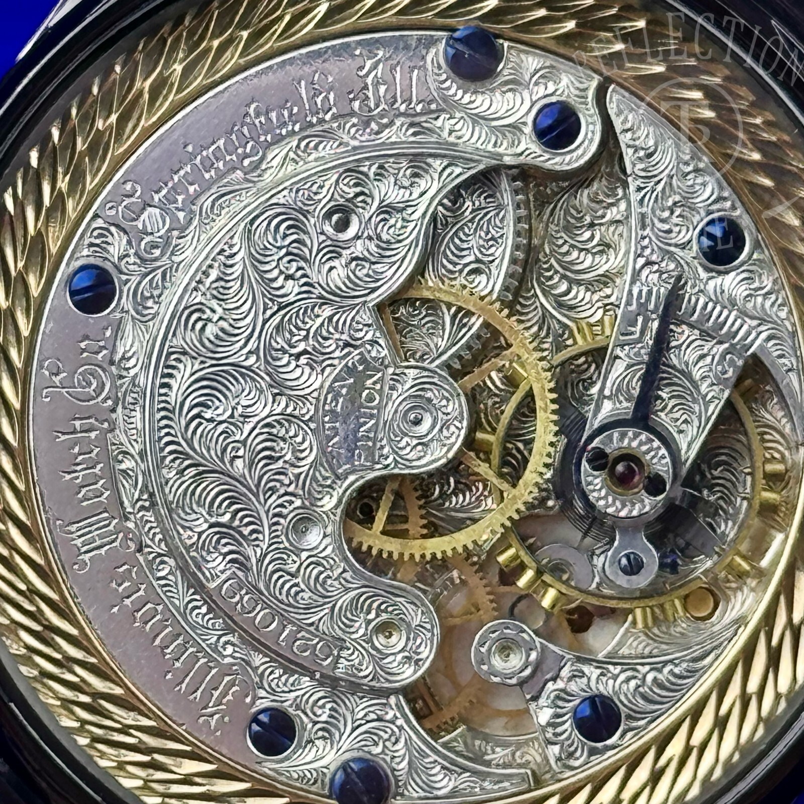 Illinois Watch HANDMADE Marriage HAND ENGRAVED Movement CUSTOM Dial Watch Gift