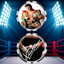 JOE CALZAGHE - BOXING HALL OF FAME - POKER CHIP - ***SIGNED/AUTO***