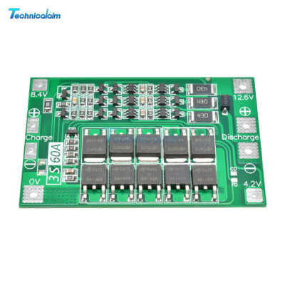 BMS 3S 60A Li-ion Lipo Battery 18650 Charging Protection Board 12.6V Balance