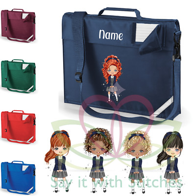 Personalisierte Namen Büchertasche Mädchen Clairabella Stil Figur Lesen Schultasche
