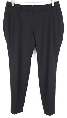 SUISTUDIO Robin Damen Hose UK10L schwarz Plissee Wolle Kleid *