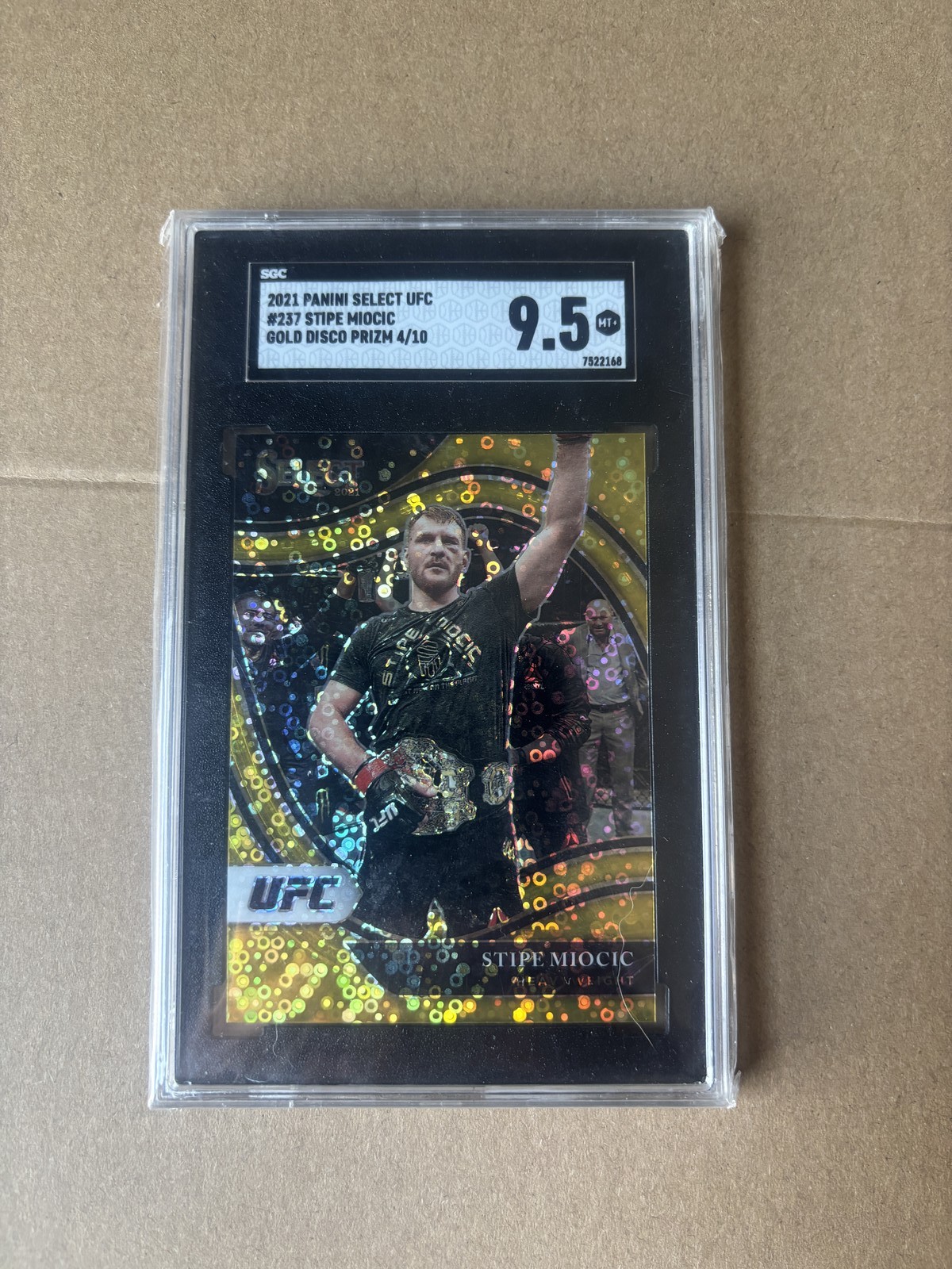 2021 Panini Select UFC Stipe Miocic #237 Gold Disco Prizm /10