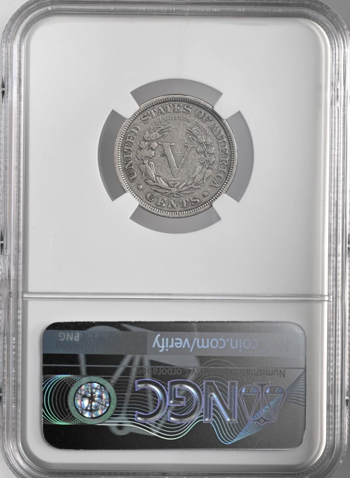 1884  5C  LIBERTY V NICKEL   NGC F12    #8404747-018 - Image 4 of 4