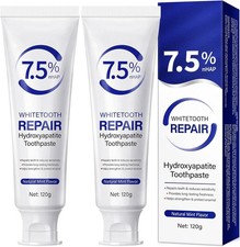 2 Pack Nano Hydroxyapatite Toothpaste 7.5 Helps Enamel Protection / Teeth Repair